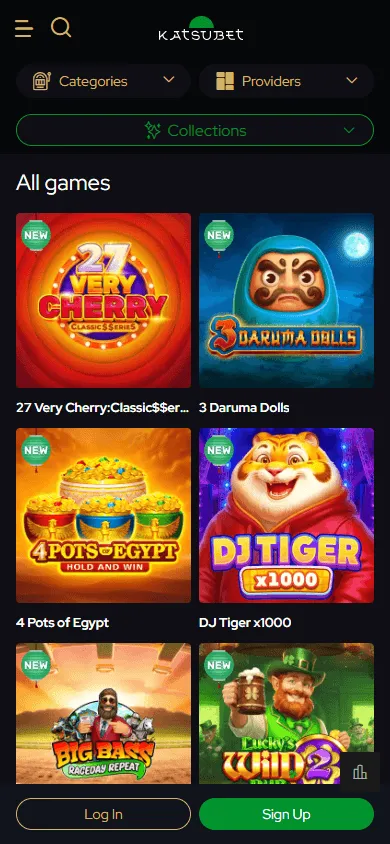 Katsubet Casino mobile games experience